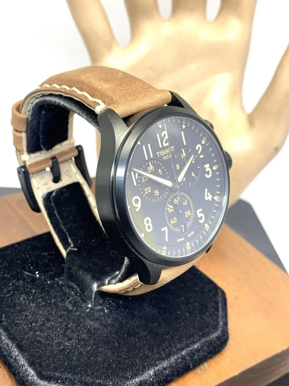 Tissot Men's Watch Swiss Quartz Chronograph 45mm Brown Leather T1166173605203